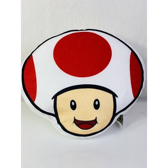 Toad Head Plush Toy Super Mario Brothers Mocchi Mocchi 15 Inch - Picture 1 of 7